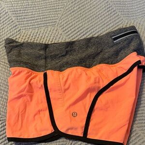 lululemon athletica Women's Coral and Charcoal Athletic Short